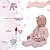 Boneca Reborn Menina Linda Olhos Fechados Com Kit Itens - Imagem 4