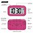 Relógio Despertador Digital De Mesa Alarme Data Cor Rosa - Imagem 3