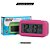 Relógio Despertador Digital De Mesa Alarme Data Cor Rosa - Imagem 4
