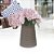 Kit 2 Vaso Cerâmica Decorativo Plantas Flores Branco Cinza - Imagem 5