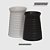 Kit 2 Vaso Cerâmica Pequeno Sala Mesa Decoração Branco Preto - Imagem 4