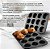Forma Para Cupcakes 12 Cavidades Antiaderente Cor Preta - Imagem 2