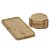 Kit Bandeja De Bambu Retangular Com Porta Copos E Suporte - Imagem 1
