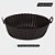 Forma De Silicone Air Fryer Reforçada Reutilizável Cor Preta - Imagem 4