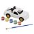 Carrinho Para Pintar Dinocar 5 Tintas Pincel 6304 Homeplay - Imagem 1