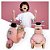 Moto Elétrica Infantil Scooter Lemn 6v Led Rosa Bang Toys - Imagem 5