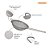 Peneira Inox Para Cozinha 14cm Resistente Quality House - Imagem 3