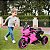 Moto Elétrica Infantil 6v Super Moto 3 Rodas Triciclo Rosa - Imagem 5