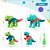 Kit Dinos Monta E Desmonta 4 Peças Didático Colorido Jr Toys - Imagem 5