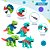 Kit Dinos Monta E Desmonta 4 Peças Didático Colorido Jr Toys - Imagem 3