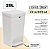 Lixeira Smart Com Pedal Tampa Resistente 25l Crippa Branca - Imagem 2