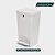 Lixeira Smart Com Pedal Tampa Resistente 25l Crippa Branca - Imagem 4