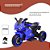Mini Moto Elétrica Triciclo C/ 3 Rodas Bang Toys Azul Luz - Imagem 4