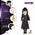Boneca Wandinha Addams 45cm Com Mãozinha 1845 Baby Brink - Imagem 3