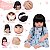 Boneca Reborn Realista 100% Vinil Siliconado Lindo Vestido - Imagem 3