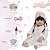 Boneca Reborn Valentina Realista Com Lindo Conjunto + Itens - Imagem 4