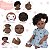 Bebê Reborn Realista Negra Com Lindo Vestido Azul + Itens - Imagem 3
