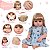 Boneca Reborn Loira Realista Vestido Coroa Azul Kit Itens - Imagem 3