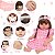 Bebê Reborn Menina Princesa Enxoval Completo Vestido Xadrez - Imagem 3