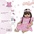 Bebê Reborn Menina Princesa Enxoval Completo Vestido Xadrez - Imagem 4