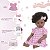 Boneca Reborn Negra Realista 100% Vinil Enxoval Completo - Imagem 3