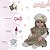 Boneca Reborn Menina Loira Corpo De Vinil Roupa Oncinha - Imagem 3