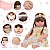 Boneca Reborn Menina Cabelos Castanhos Com Bolsa 20 Itens - Imagem 2