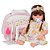 Boneca Reborn Menina Cabelos Castanhos Com Bolsa 20 Itens - Imagem 1