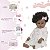 Boneca Reborn Bebê Negra Enxoval Arco Íris Completo 20 Itens - Imagem 4