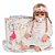 Boneca Reborn Loira Valentina 46cm Corpo De Vinil 13 Itens - Imagem 1