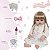 Boneca Reborn Loira Valentina 46cm Corpo De Vinil 13 Itens - Imagem 4