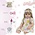 Bebê Reborn Boneca Loira Menina Linda Kit 13 Acessórios - Imagem 4