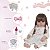 Boneca Reborn Realista Corpo Vinil + Itens Chupeta Mamadeira - Imagem 4