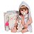 Boneca Reborn Bebê Loira 46cm Roupão Coelhinho De Pelúcia - Imagem 1