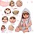 Boneca Reborn Bebê Loira 46cm Roupão Coelhinho De Pelúcia - Imagem 3
