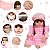 Boneca Reborn Realista Menina Linda Enxoval Xadrez 13 Itens - Imagem 3