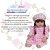 Boneca Reborn Realista Menina Linda Enxoval Xadrez 13 Itens - Imagem 2