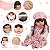 Bebê Reborn Boneca Valentina Conjunto Florido 13 Acessórios - Imagem 3