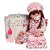 Bebê Reborn Boneca Valentina Conjunto Florido 13 Acessórios - Imagem 1