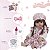 Bebê Reborn Boneca Valentina Conjunto Florido 13 Acessórios - Imagem 4