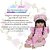 Boneca Reborn Realista Morena 46cm Enxoval Xadrez Completo - Imagem 2