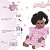 Boneca Bebê Reborn Negra Enxoval Completo Bolsa Acessórios - Imagem 4