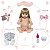 Bebê Reborn Boneca Negra Enxoval Completo Vestido Florido - Imagem 4