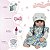 Boneca Reborn Realista Bebê Menina 46cm Kit Acessórios - Imagem 4