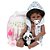 Bebê Reborn Menina Negra Saída De Banho Pandinha Bolsa Itens - Imagem 1