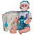 Bebê Tipo Reborn Realista Com Lindo Conjunto Azul 48cm - Imagem 1
