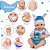 Boneco Reborn Fofo 100% Vinil Carequinha Olho Azul  + Itens - Imagem 3