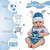 Boneco Reborn Fofo 100% Vinil Carequinha Olho Azul  + Itens - Imagem 4