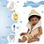 Bebê Reborn Menino Negro Com Roupão De Patinho E Pelúcia - Imagem 4