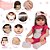 Boneca Reborn Realista Fofa Cabelo Castanho Enxoval Completo - Imagem 3